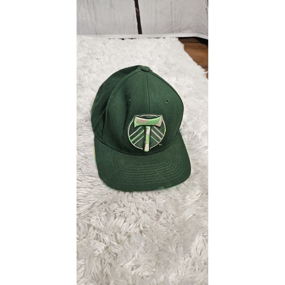 Portland Timbers MLS Adidas Flat Brim‎ Snapback Hat Cap Green Adult Size